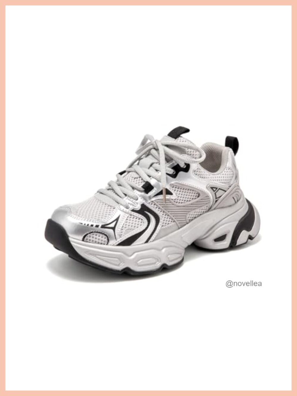 Chunky Platform Sneakers Womens Non-Slip Breathable Lace-Up Dad Shoes
